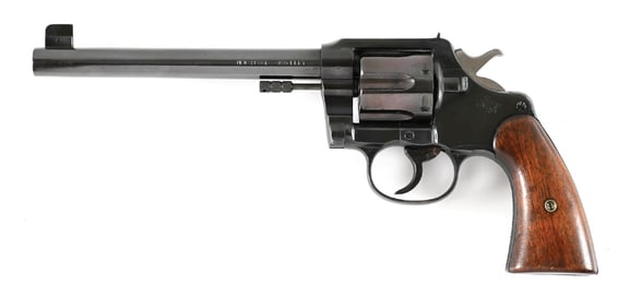 (C) COLT NEW SERVICE FLAT TOP TARGET DOUBLE ACTION REVOLVER IN .455 ELEY.