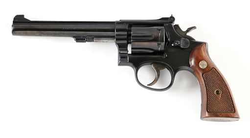 (C) SMITH & WESSON 17-2 MASTERPIECE DOUBLE ACTION REVOLVER.