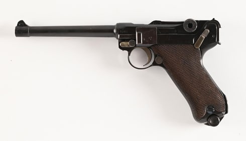(C) DOUBLE DATE ERFURT P.08 LUGER SEMI-AUTOMATIC PISTOL.