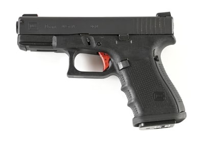 (M) GLOCK 19.4 9MM SEMI-AUTOMATIC PISTOL WITH CASE.