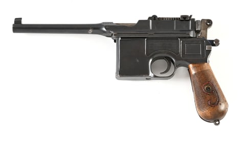(C) MAUSER RED 9 C96 9MM SEMI-AUTOMATIC PISTOL.