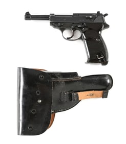 (C) WWII SPREEWERK P.38 SEMI AUTOMATIC PISTOL WITH HOLSTER.