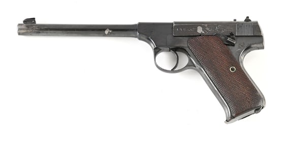 (C) COLT PRE WOODSMAN SEMI-AUTOMATIC TARGET PISTOL.