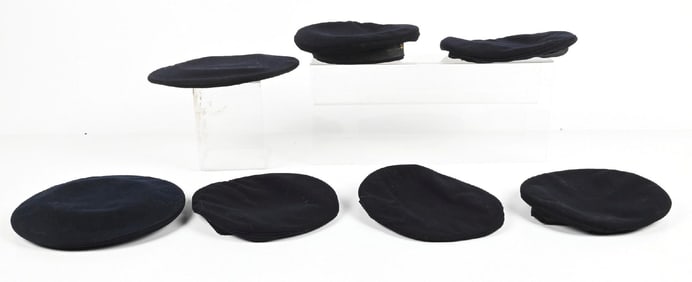 LOT OF 7: US NAVY WWI-WWII ENLISTED FLAT CAPS.