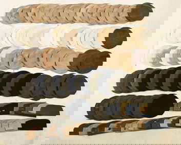 LOT OF US WWII USMC, NAVY, AND ARMY OVERSEAS HATS AND VISOR HAT COVERS.