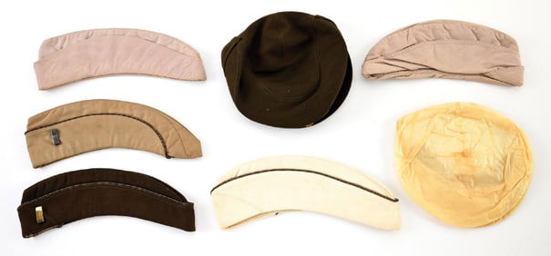 LOT OF 6: US WWII WAC HATS.
