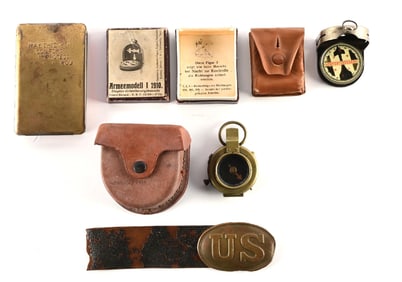 LOT OF 4: CIVIL WAR-WWII FIELD GEAR.