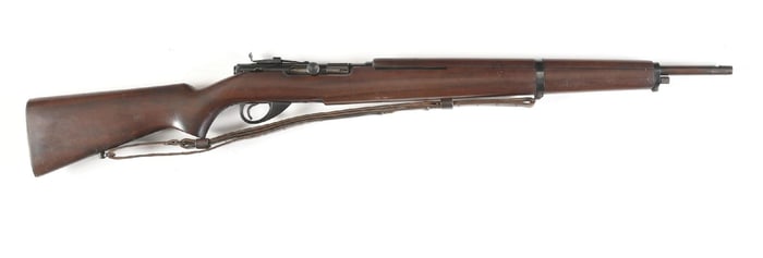 (C) SAVAGE-STEVENS M122 SEMI-AUTOMATIC GARAND TRAINER STYLE RIFLE.
