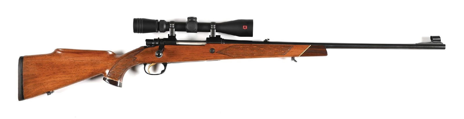 (C) PARKER HALE MODEL 1200 .30-06 SPRINGFIELD BOLT ACTION RIFLE.: Manufactured by Parker-Hale LTD. in Birmingham, England, and imported by JANA in Denver, Colorado. Features include a ramped hooded front sight, flip up rear sight, Mauser style action, controlled rou