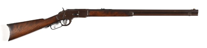 (A) WINCHESTER MODEL 1873 .44-40 LEVER ACTION RIFLE.