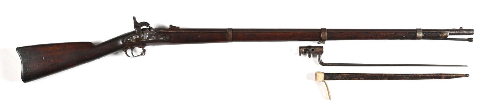 (A) MASSACHUSETTS CONTRACT NORRIS & CLEMENT MODEL 1863 RIFLED MUSKET. (1 of 2)