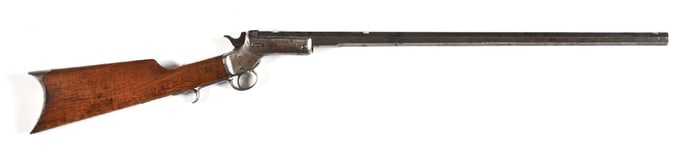 (A) STEVENS TIP-UP .22 SHORT SINGLE SHOT RIFLE.