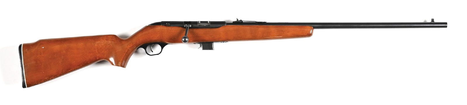 (C) WESTERNFIELD 830 B BOLT ACTION .22 RIFLE.: Manufactured for Montgomery Ward by Mossberg in the late 1960s through the early 1970s. Blue finish, dovetailed front sight, flat top sporting rear sight with a plain walnut stock with pistol grip, Mo
