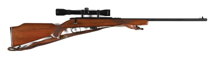(C) REMINGTON MODEL 59M 5MM MAGNUM BOLT ACTION RIFLE.