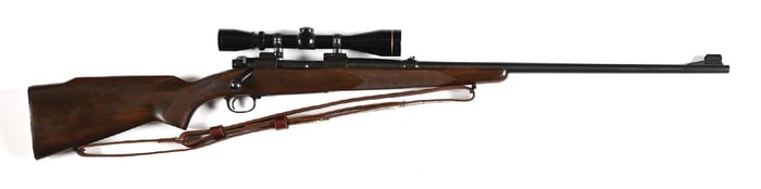 (C) PRE-64 WINCHESTER MODEL 70 BOLT ACTION RIFLE IN SCARCE .264 WINCHESTER MAGNUM.