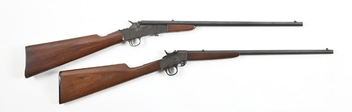 (C) LOT OF 2: REMINGTON MODEL 6 AND HOPKINS & ALLEN NO. 722 .22 CALIBER SINGLE SHOT RIFLES.