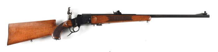 (C) PRE-WAR HAENEL KK SPORT SINGLE SHOT FALLING BLOCK RIFLE.