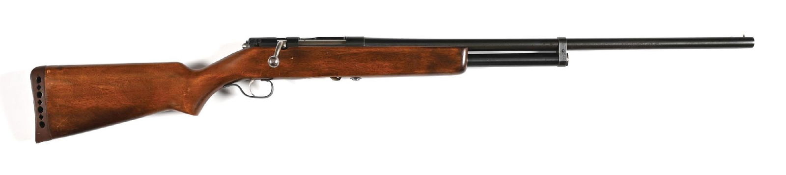 (C) SEARS, ROEBUCK, AND COMPANY RANGER 105-20 16 GAUGE BOLT ACTION SHOTGUN.: These guns were produced for Sears by Harrington & Richardson under branded names. Bead front sight, walnut stock, and lightened recoil pad. CONDITION: With evidence of use throughout with rubs and ma