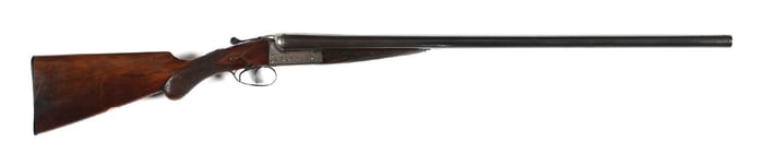(C) ARMSTRONG SIDE BY SIDE BOXLOCK SHOTGUN.