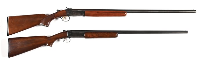 (C) LOT OF 2 WINCHESTER MODEL 37 SINGLE SHOT SHOTGUNS.