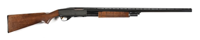 (C) SAVAGE MODEL 30D SLIDE ACTION 12 GAUGE SHOTGUN.
