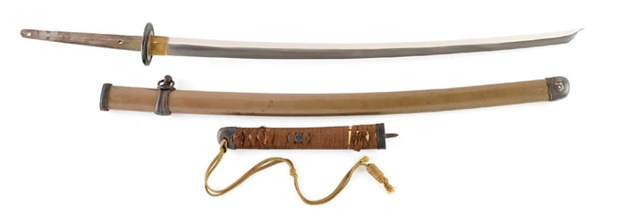 JAPANESE TYPE 3 GUNTO KATANA, SIGNED KANETSUGU.