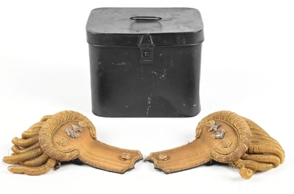 CASED US NAVY LT. COMMANDER EPAULETTE SET.