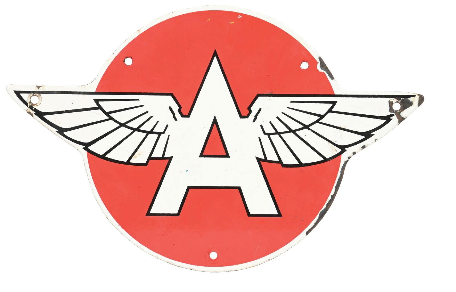 FLYING A GASOLINE PORCELAIN SIGN (1 of 2)