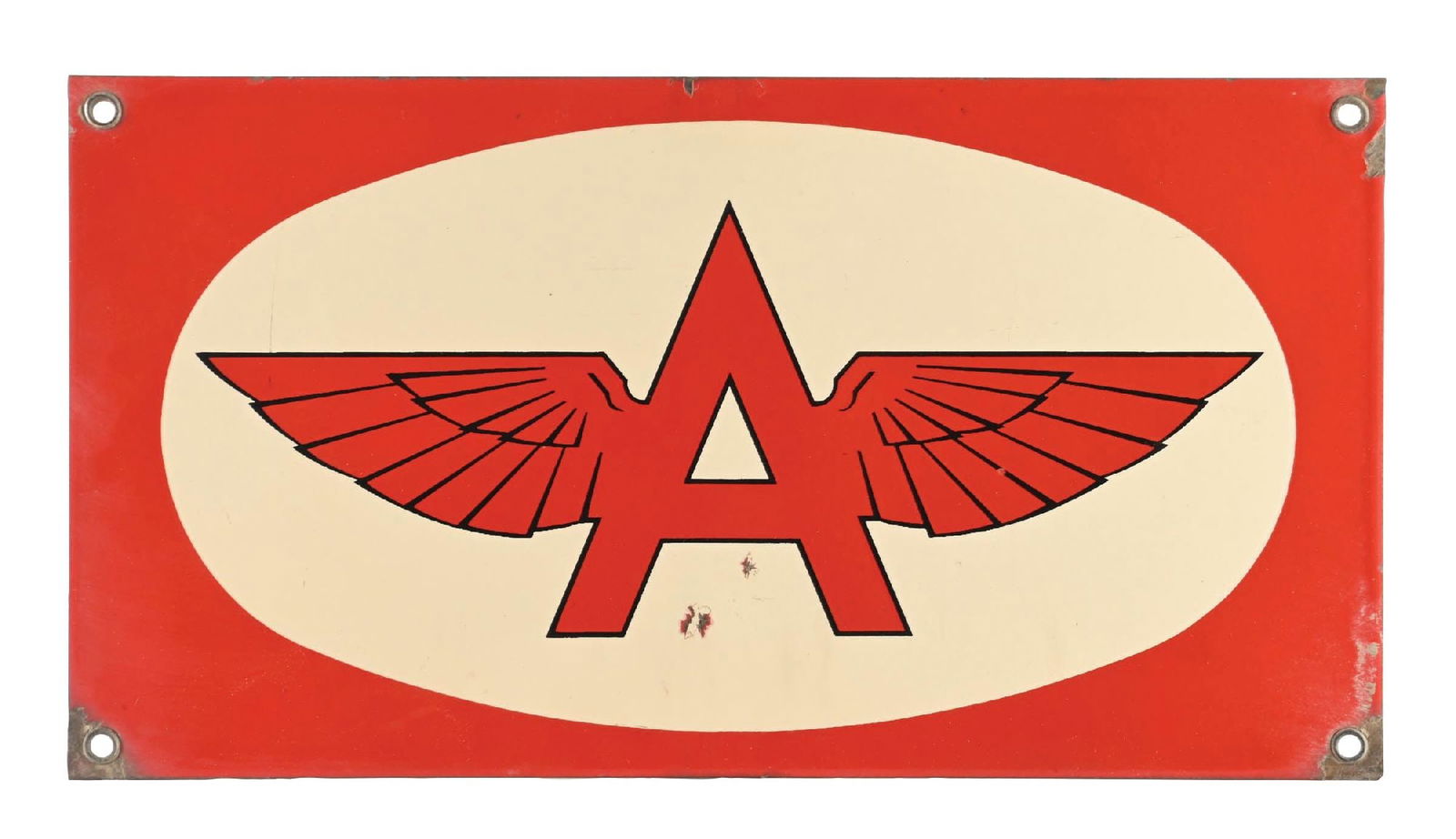 FLYING A GASOLINE PORCELAIN SIGN (1 of 2)