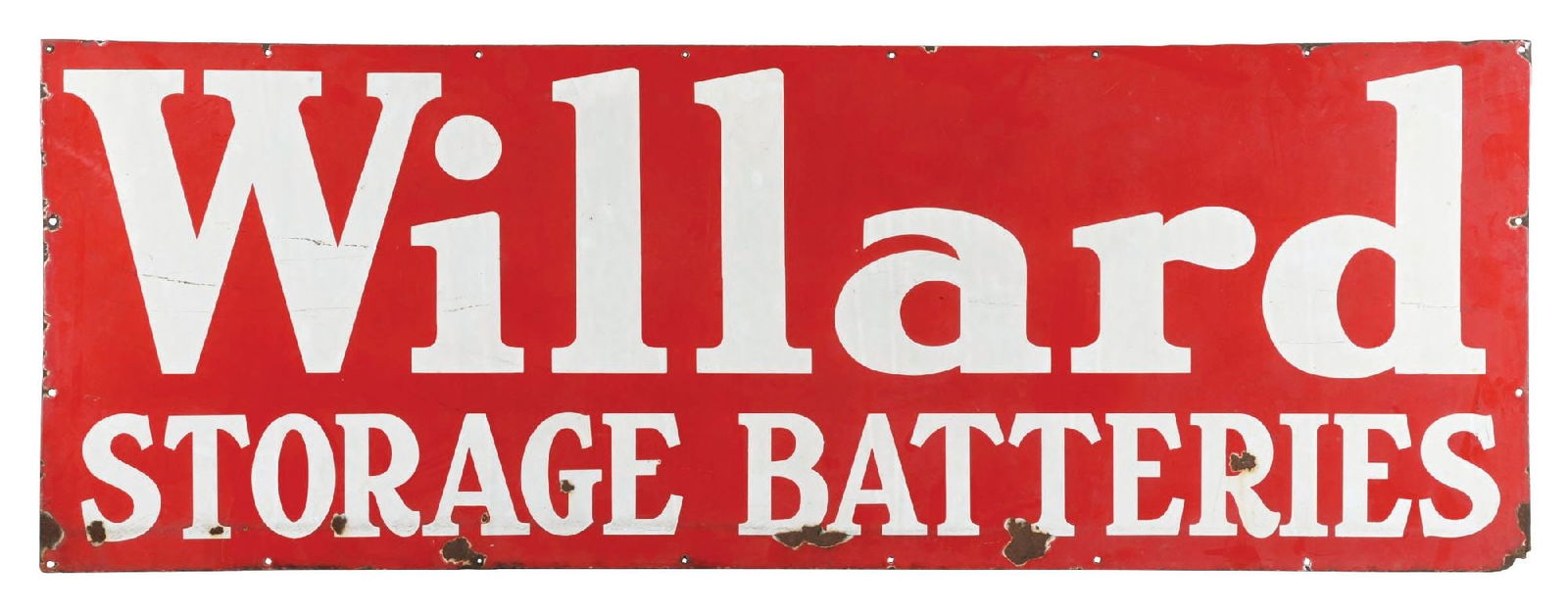 WILLARD STORAGE BATTERIES PORCELAIN SIGN (1 of 2)