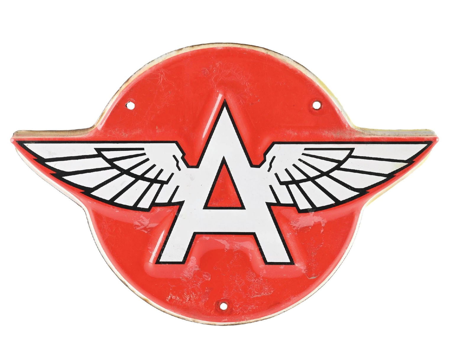 FLYING A GASOLINE PORCELAIN PUMP PLATE SIGN (1 of 2)