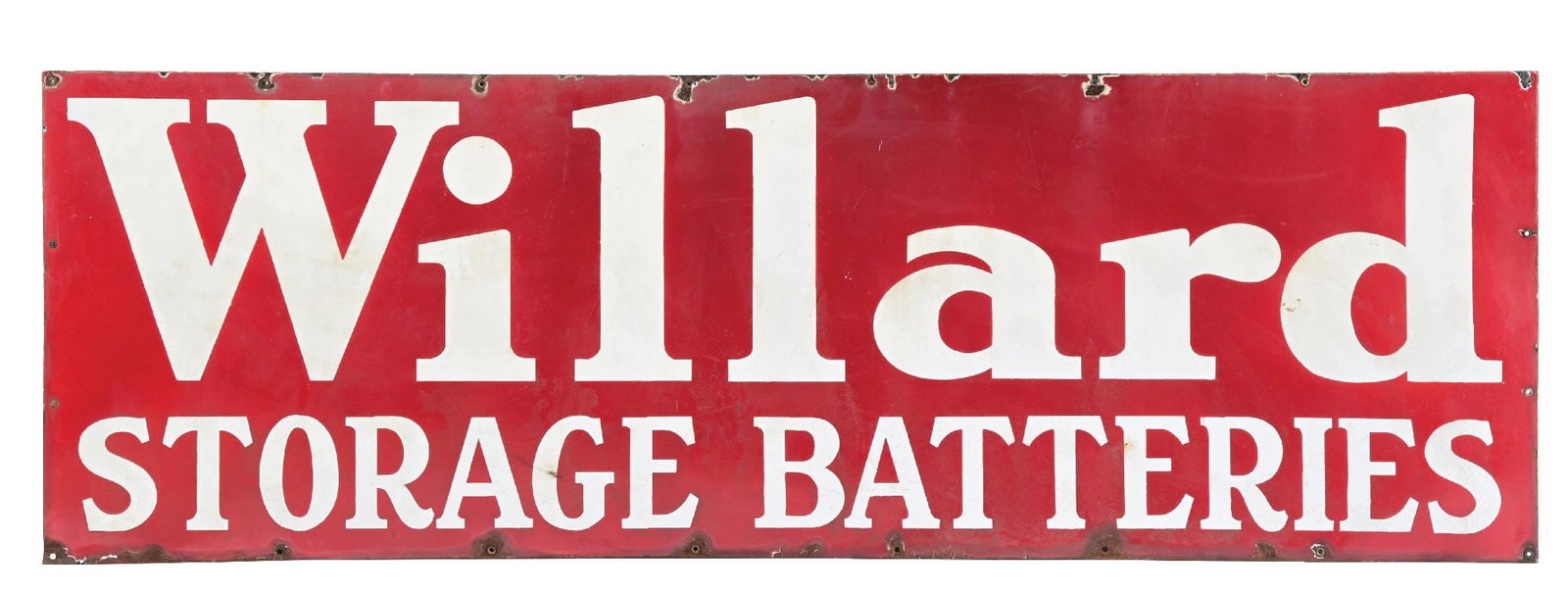 WILLARD STORAGE BATTERIES PORCELAIN SIGN (1 of 2)
