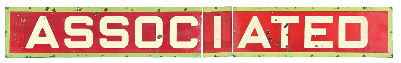 ASSOCIATED GASOLINE PORCELAIN SIGN (1 of 5)