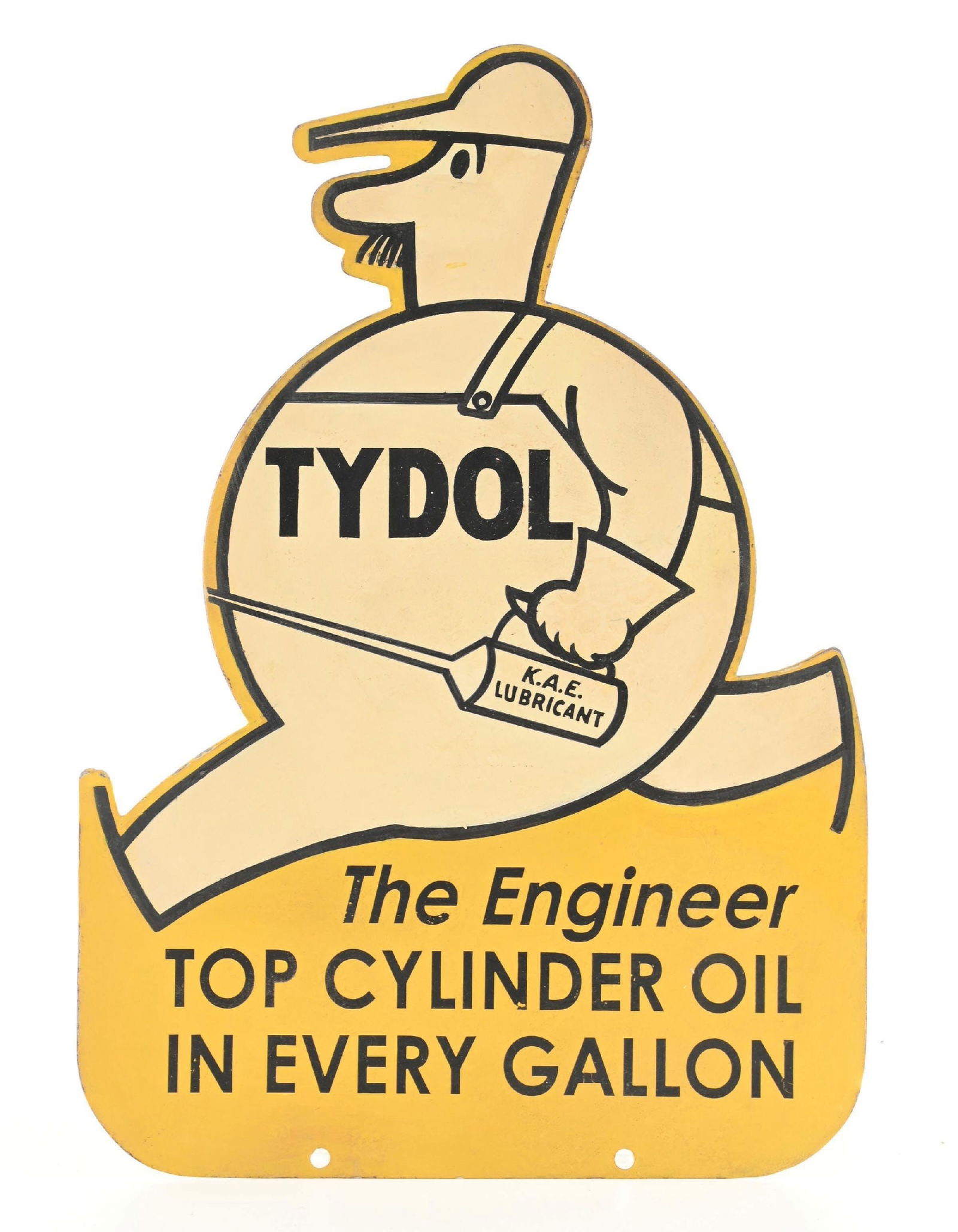 TYDOL ENGINEER FIGURAL TIN SIGN - 2