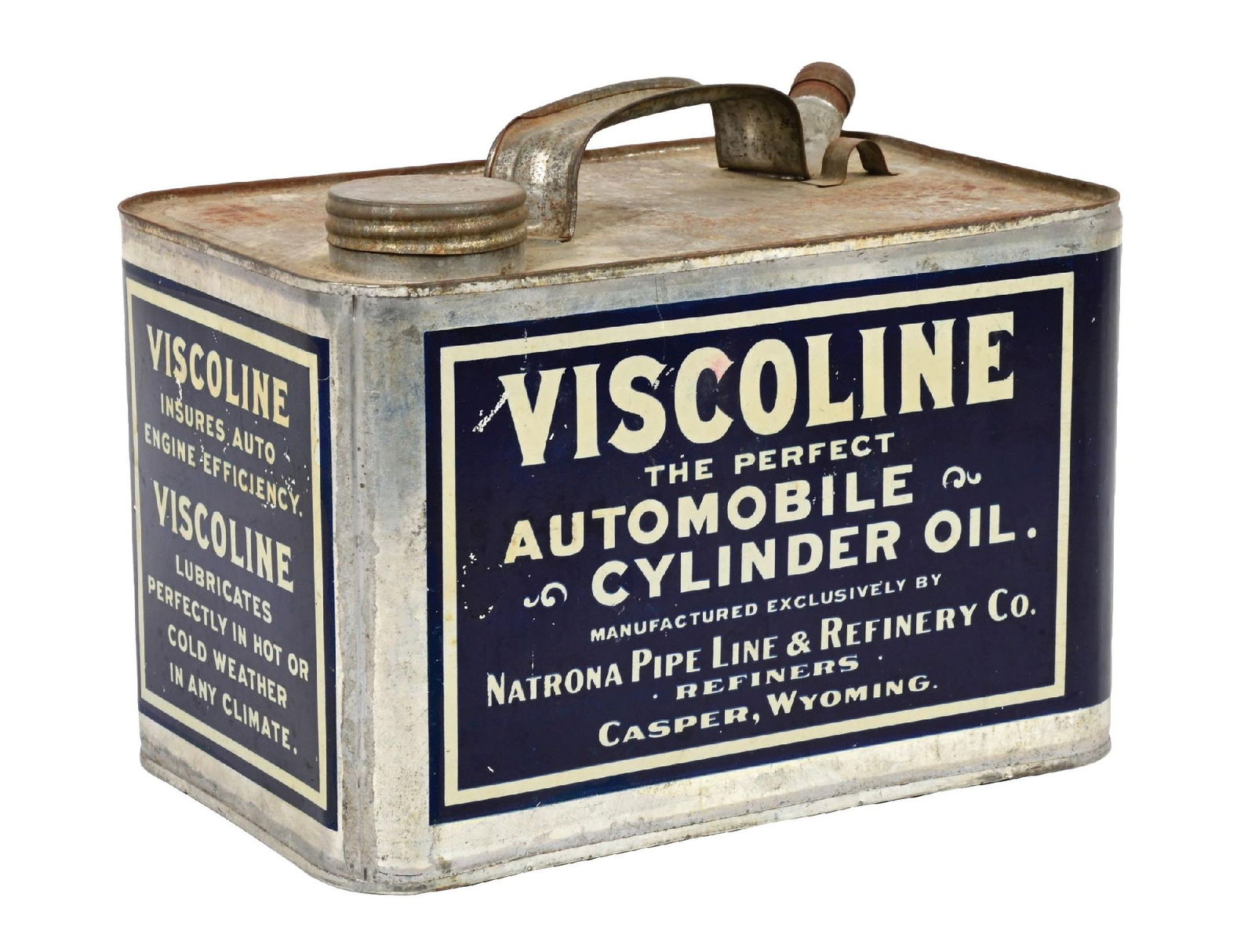 VISCOLINE THE PERFECT AUTOMOBILE OIL ONE GALLON SQUATTY CAN (1 of 4)