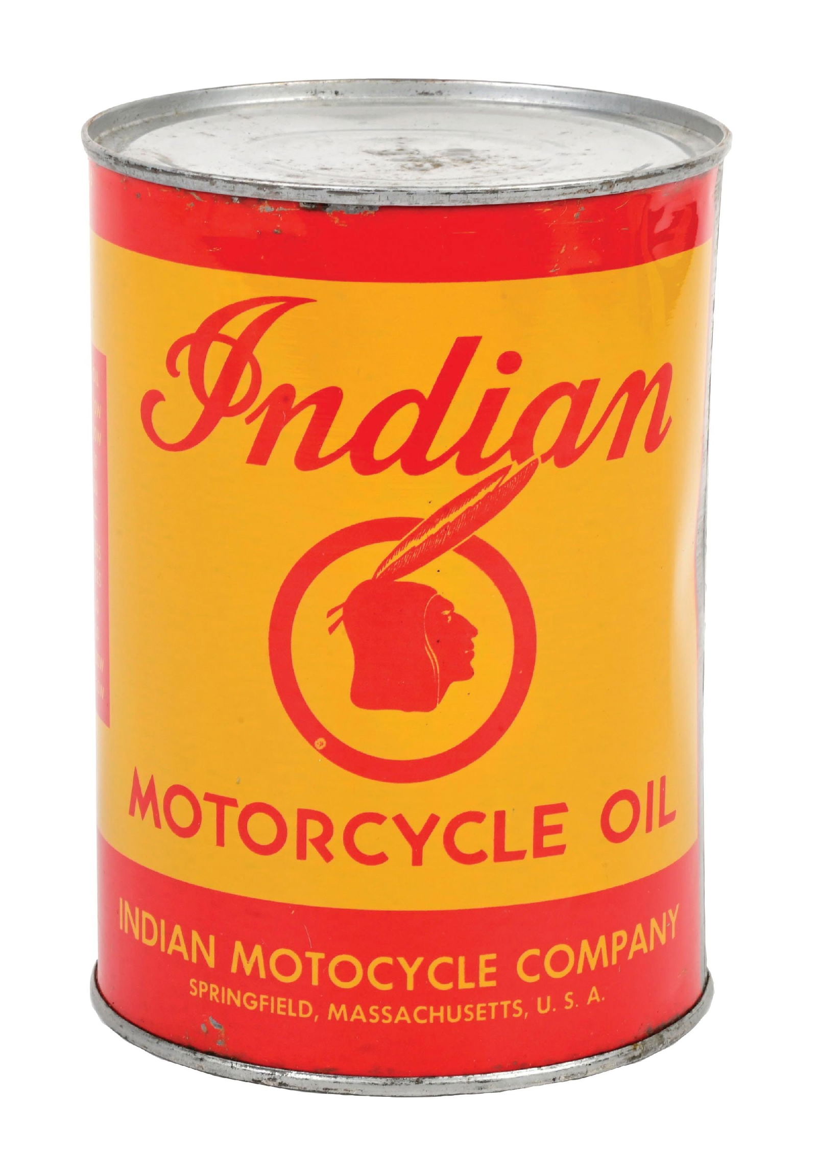 INDIAN MOTORCYCLE MOTOR OIL ONE QUART CAN (1 of 6)