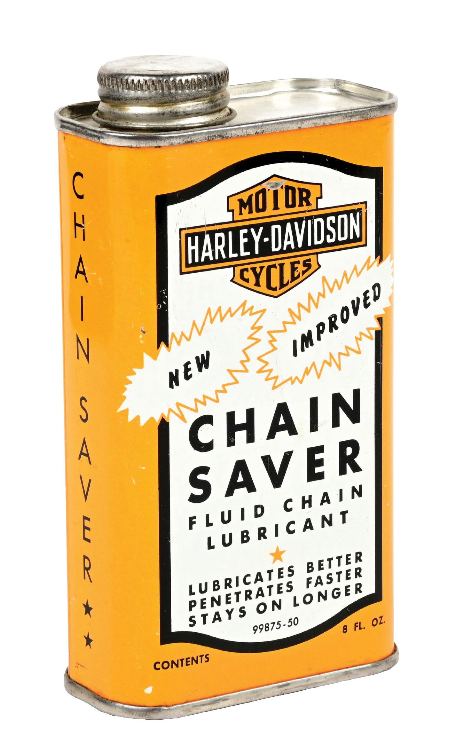 HARLEY DAVIDSON MOTORCYCLES NEW IMPROVED CHAIN SAVER 8 OZ. CAN (1 of 4)
