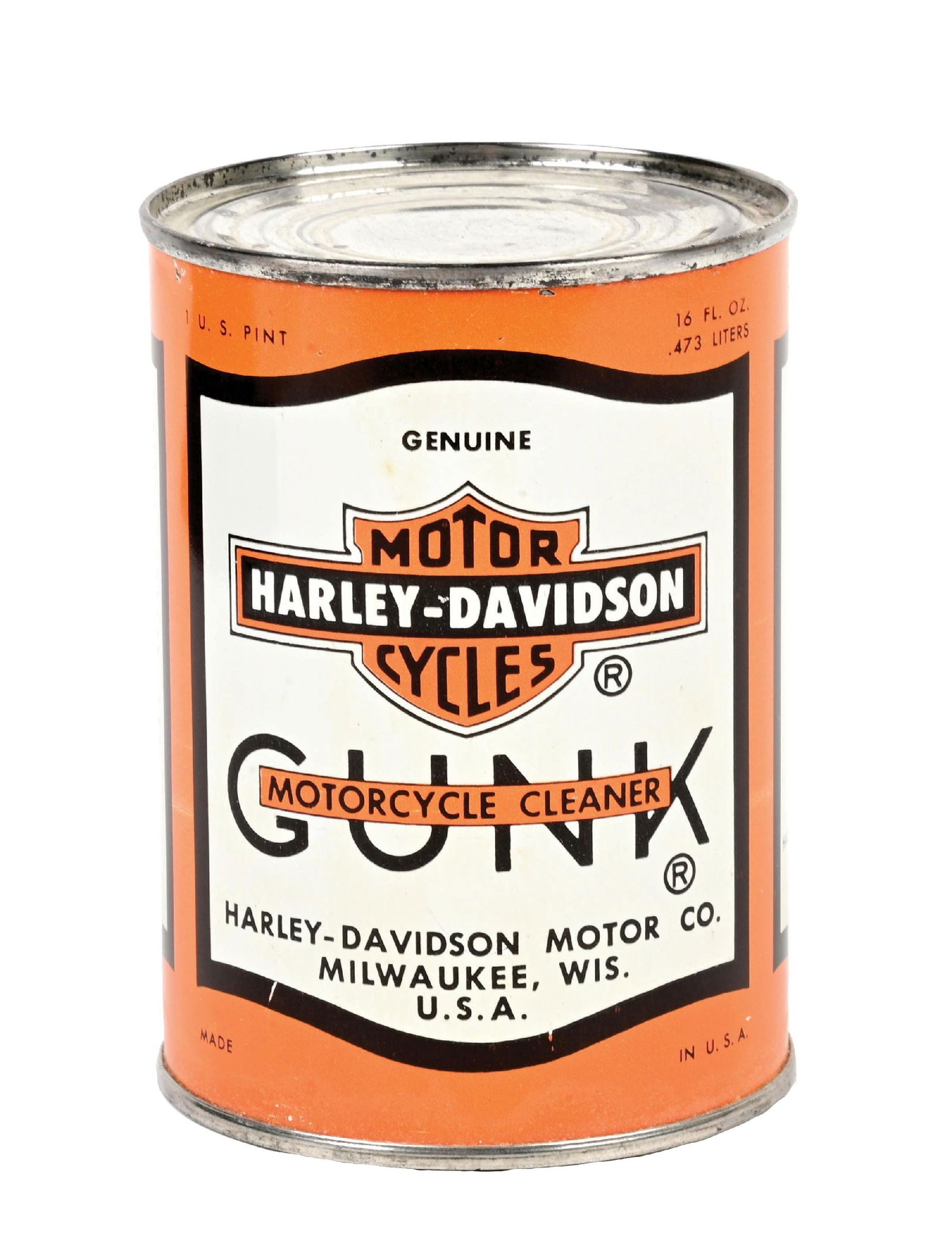 HARLEY DAVIDSON MOTORCYCLES GUNK MOTORCYCLE CLEANER 16 OZ. CAN (1 of 6)