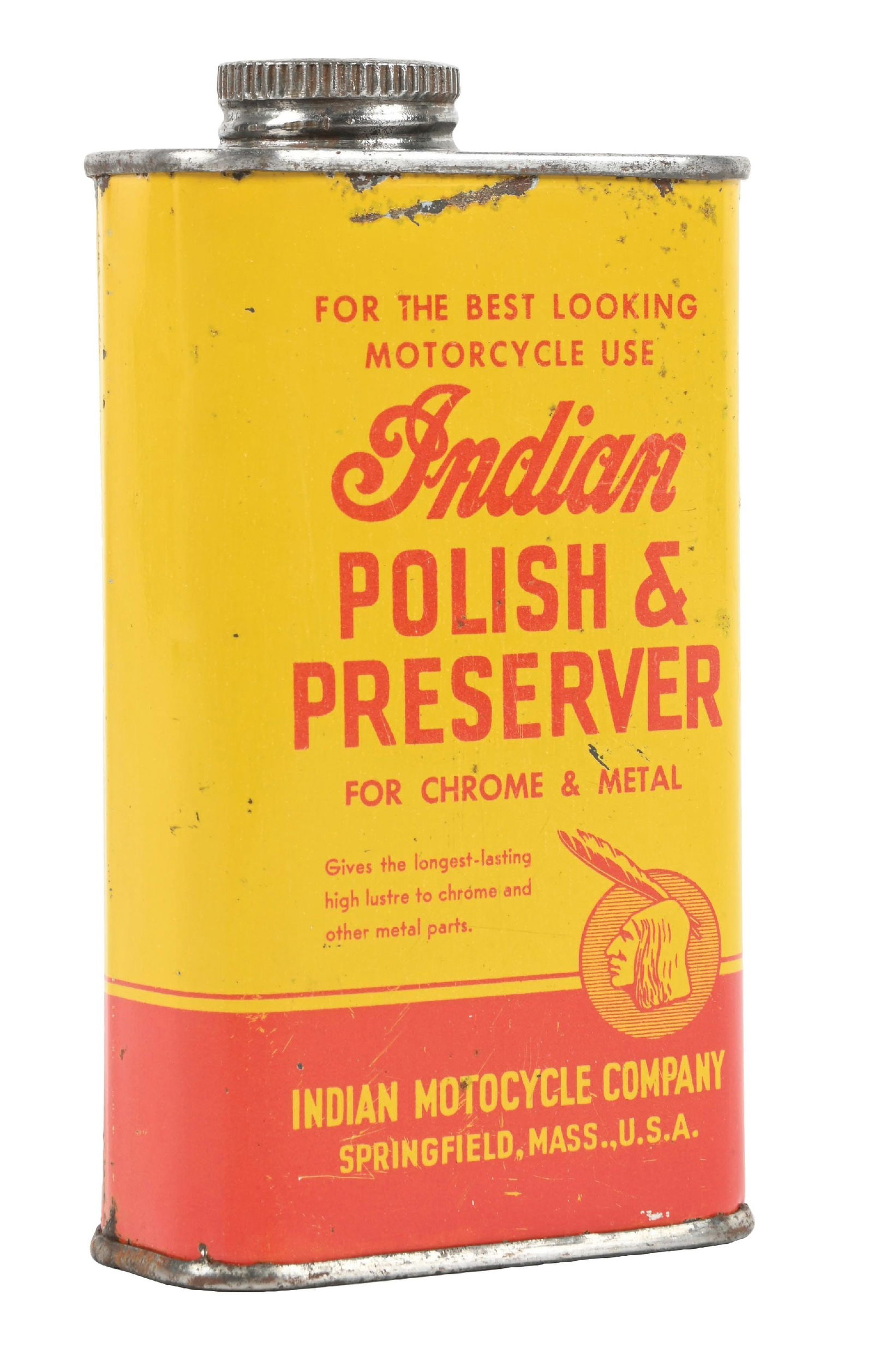 INDIAN MOTORCYCLES POLISH & PRESERVER HALF-PINT OIL CAN (1 of 4)