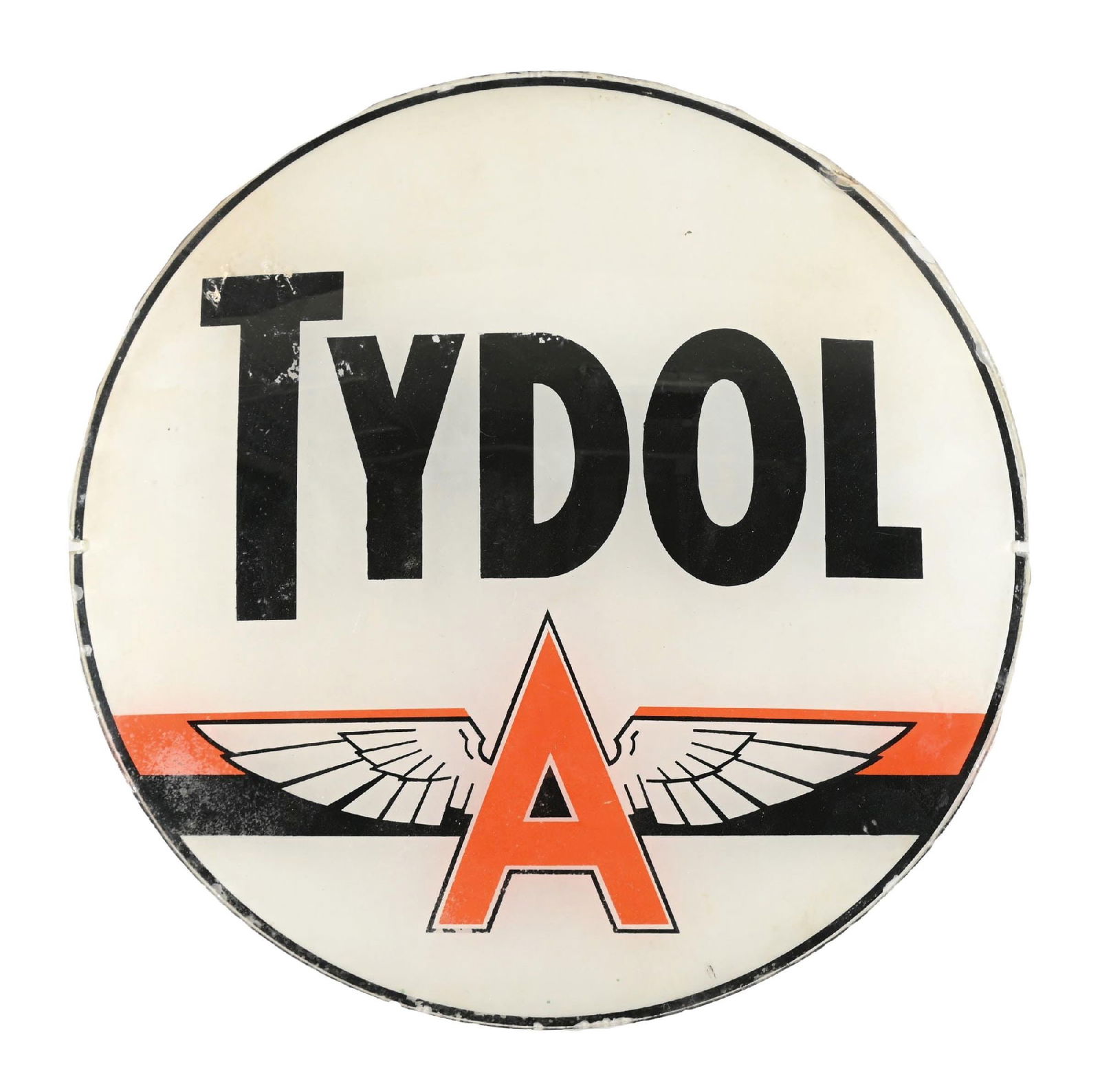 TYDOL FLYING A GASOLINE SINGLE 13.5" GLOBE LENS (1 of 2)