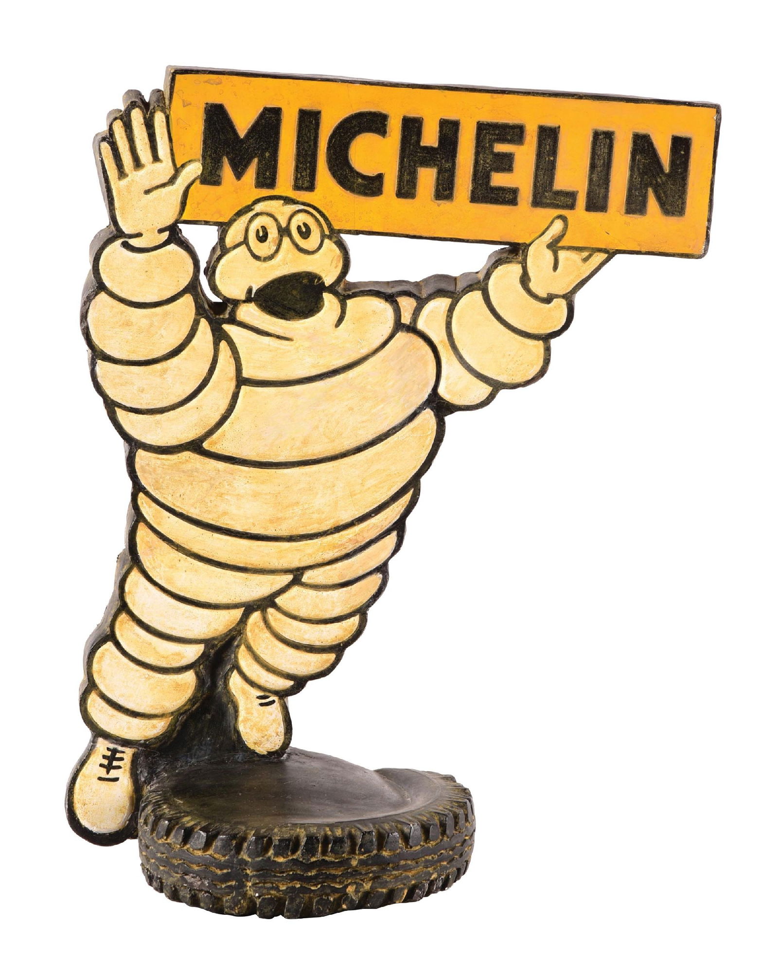RARE MICHELIN TIRES PLASTER BIBENDUM SERVICE STATION FIGURE. (1 of 2)