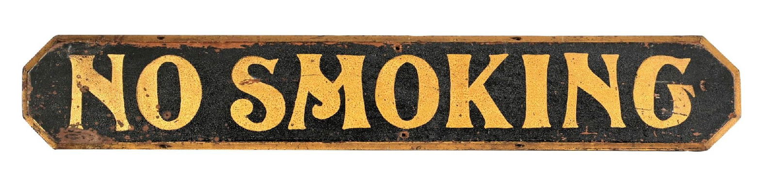 NO SMOKING HAND-PAINTED WOOD SERVICE STATION SIGN (1 of 2)