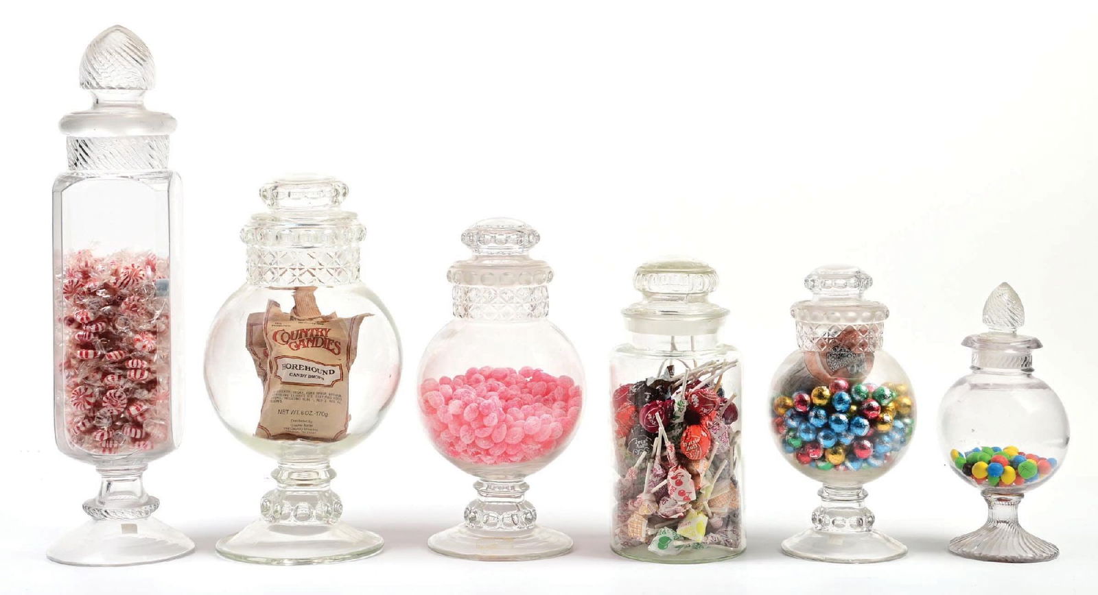 COLLECTION OF 6: COUNTRY STORE CANDY JARS (1 of 7)