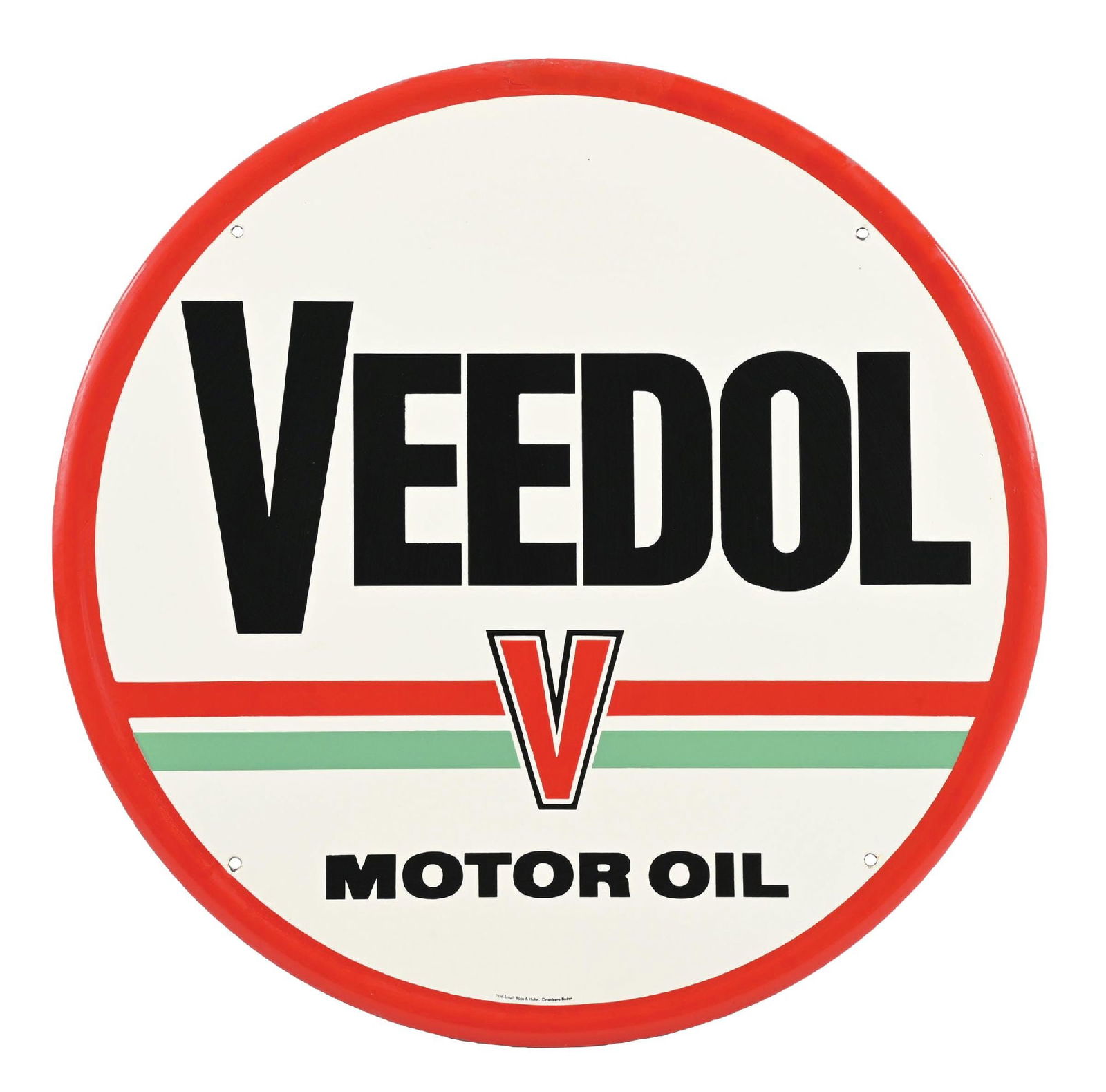 VEEDOL MOTOR OIL PORCELAIN SIGN (1 of 3)