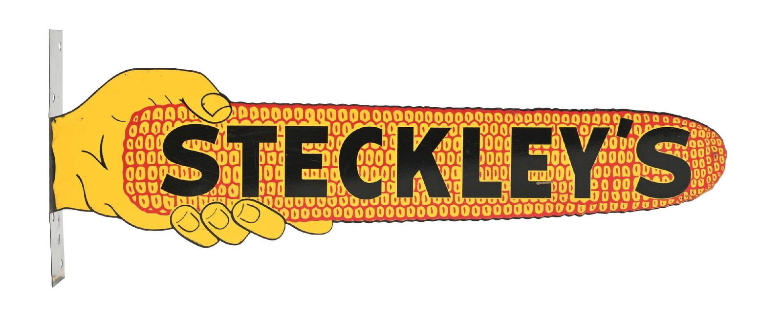 STECKLEY'S CORN SEED TIN FLANGE SIGN (1 of 3)