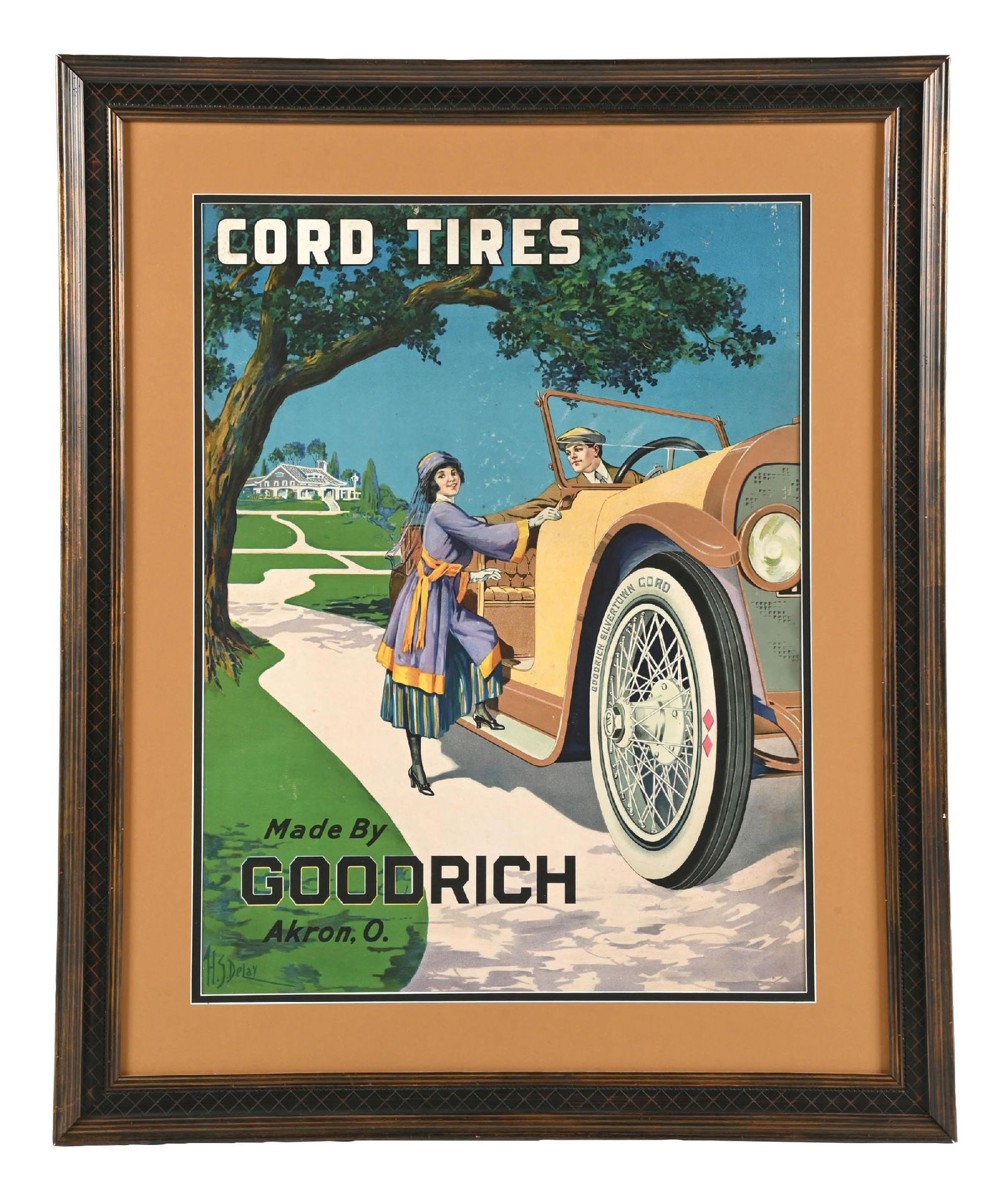 CORD TIRES MADE BY GOODRICH FRAMED PAPER POSTER (1 of 3)