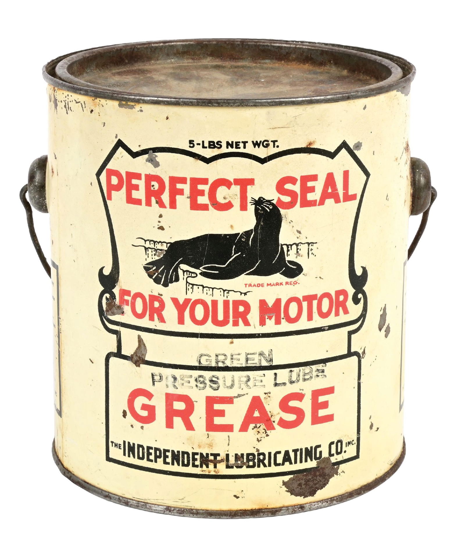 PERFECT SEAL FIVE POUND GREASE CAN W/ SEAL GRAPHIC (1 of 6)