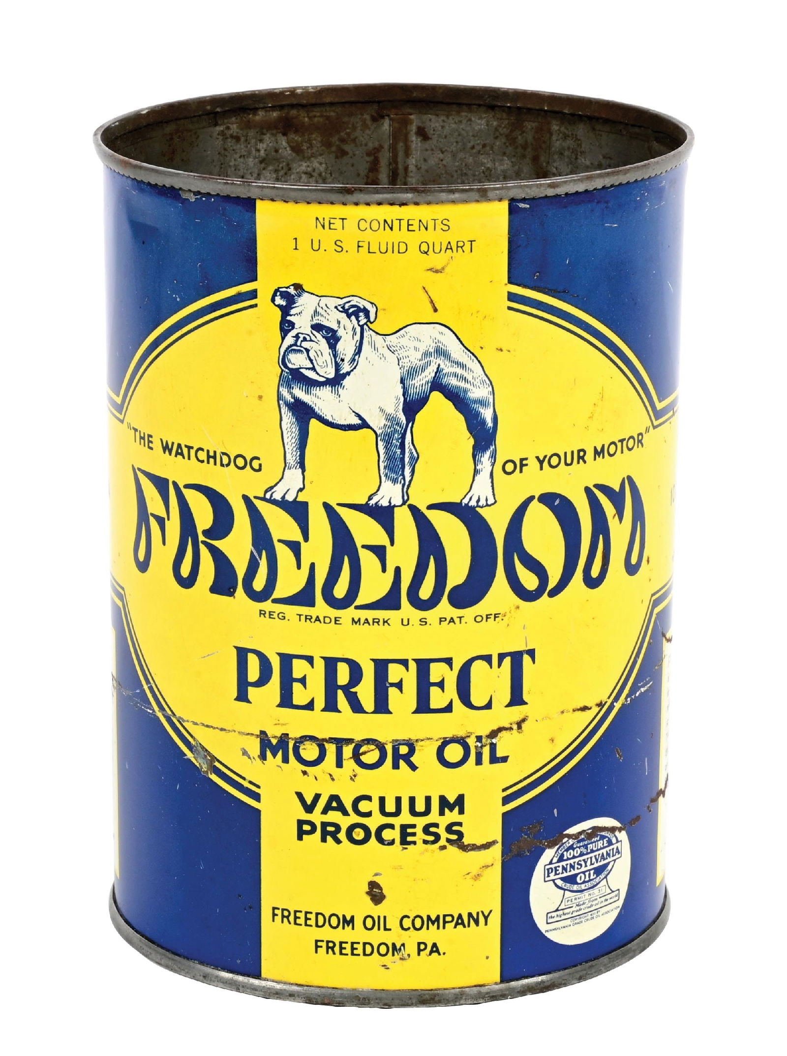 FREEDOM MOTOR OIL ONE-QUART CAN (1 of 6)