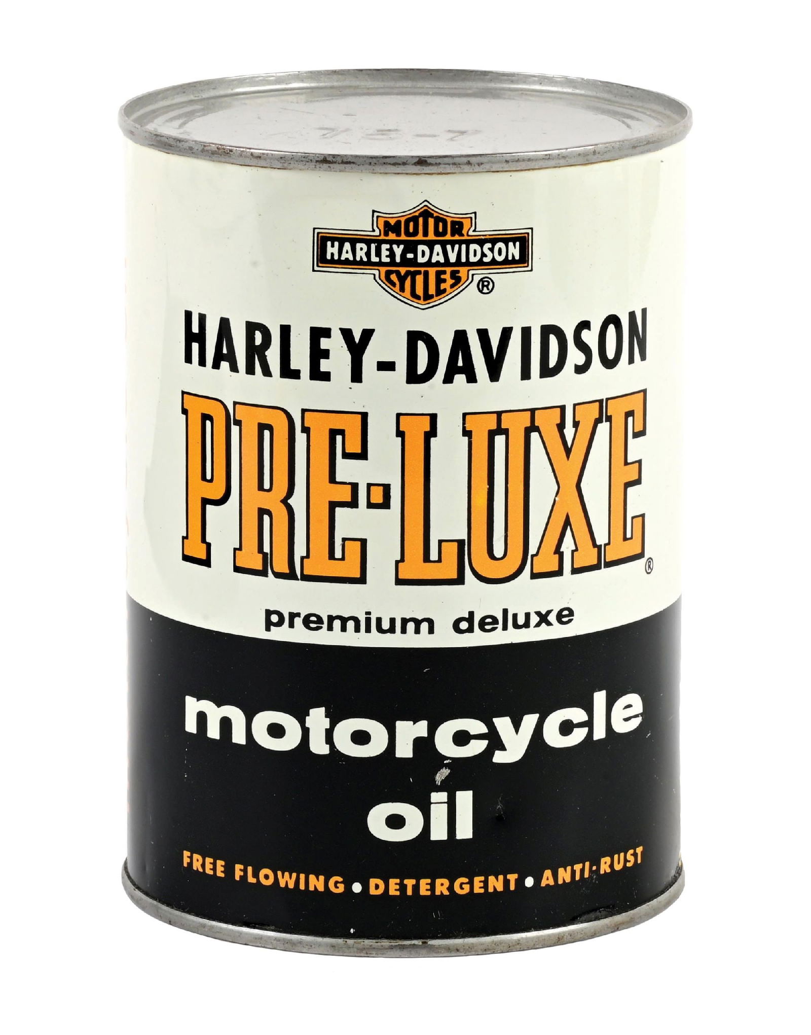 HARLEY DAVIDSON PRE-LUXE PREMIUM DELUXE MOTORCYCLE OIL ONE QUART CAN (1 of 6)