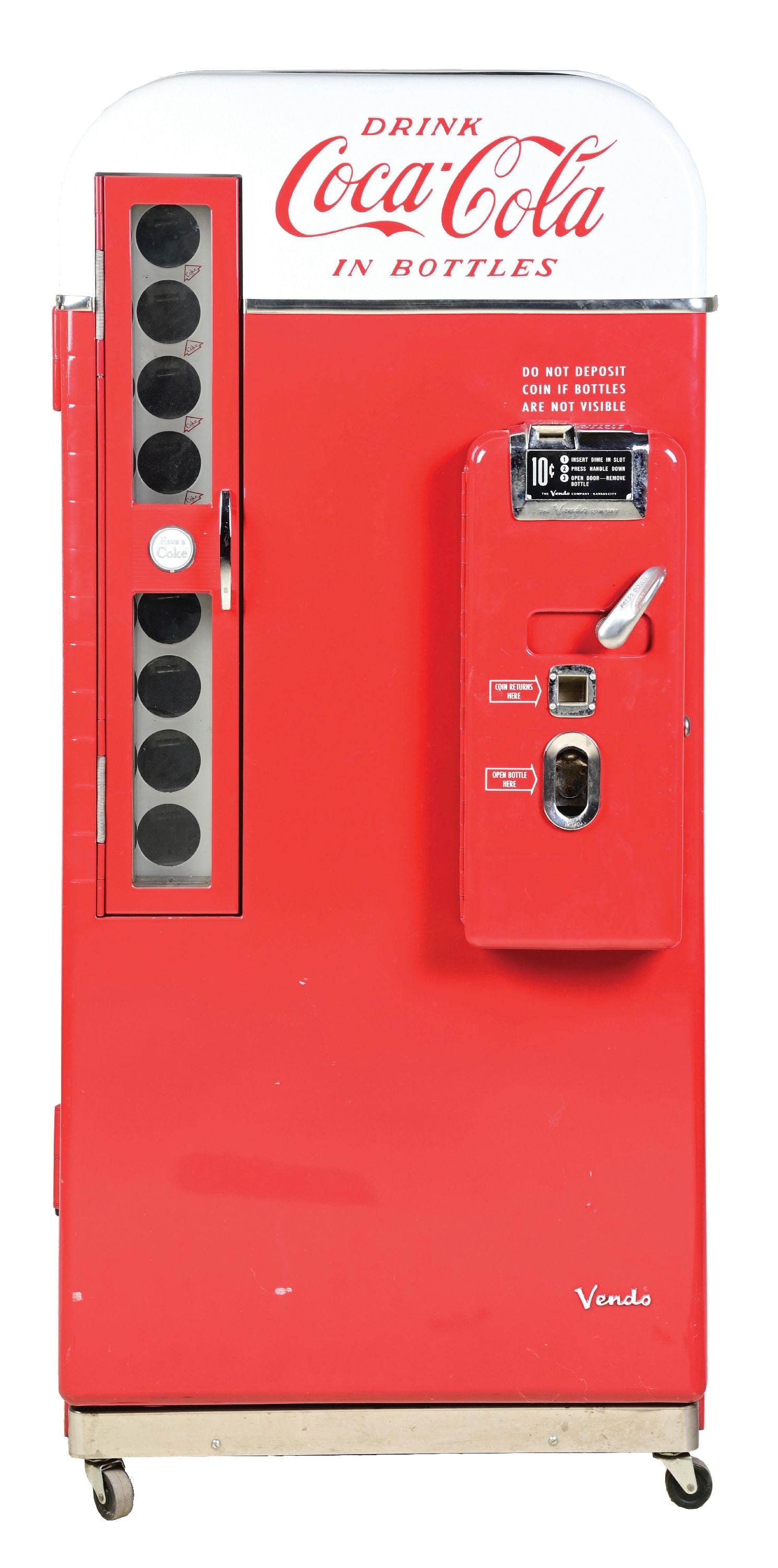 10¢ VENDO MODEL 81 VINTAGE COCA-COLA MACHINE (1 of 5)